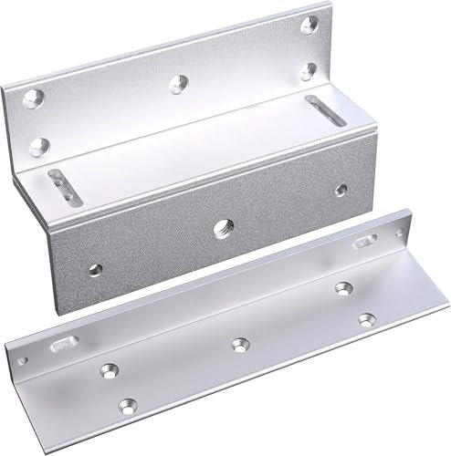 Soporte ZL en forma de Z y L para cerradura magnética eléctrica de 180 kg/350 lbs para puertas interiores