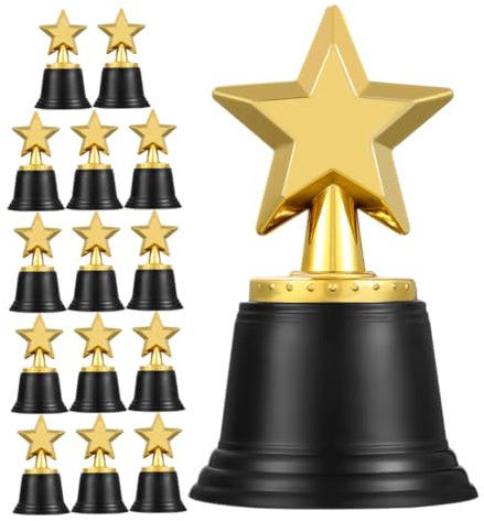 Milisten 15pcs Plastic Mini Awards Trophies for Boys and Girls Small Trophy Cup Decorative Party for Classroom Competitions