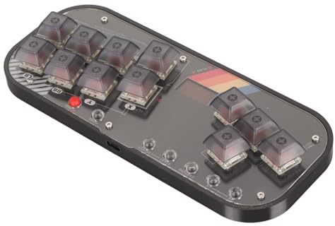 Keenso Fighting Game Keyboard, for Fighting Box Keyboard for Mini Game Controller for SOCD Fight Stick for Mixbox Mechanical Button