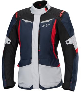 Alpinestars Stella ST-1 wasserdichte Damen Motorrad Textiljacke, schwarz/blau/rot, L | Wasserdicht