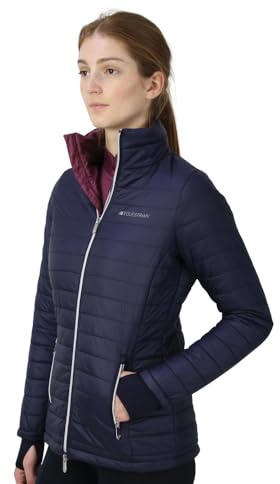HY EQUESTRIAN Synergy Padded Jacket - Navy/Fig - Medium