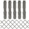 Lot de 5 Treillis pour Plantes Grimpantes Extensible, Treillis Panneau de Jardin 5 pcs Gris Bois de Sapin Massif 180x60 cm