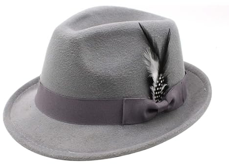 C'est TT Oktoberfest Accessoires Herren Trachten Bayerischer Jagdhut Outdoor Freizeithut Festival Hut Mittelalter Accessoire Mütze Filzhut Wanderhut Kopfbedeckung Trachtenhut