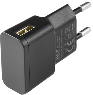 Security-01 Chargeur USB 5V 1A 5W AC DC Adaptateur Secteur pour caméras IP, tablettes, lecteurs MP3, liseuses, Smartphones, Outils électriques, etc, Noir