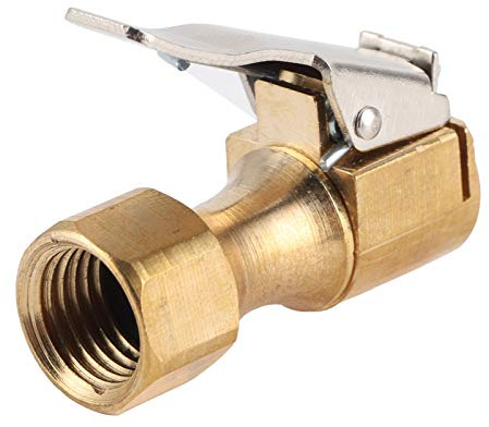 1/4 Zoll Universeller Reifenventiladapter Messing | Glänzend Air Chuck Autoventil Hebelstecker Reifenfüller Anschluss Luftspannfutter für Reifenpumpen