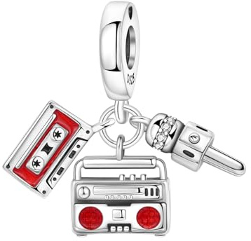 PANPOKI Sport & Hobby Anhänger 925 Sterling Silber für Damen – Musik, Volleyball, Tischtennis, Bowling, Tennis, Surfen | für Charm Armbänder & Halsketten