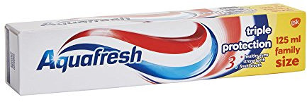 Aquafresh Triple Protection Fluoride Toothpaste Family Size 125ml X 3