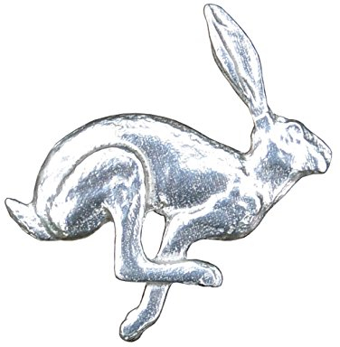 Broche Lièvre, Broche Lapin, Cadeau Lièvre, Fait Main, en Etain, Fabrication Francaise, Made in France