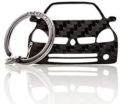 BlackStuff Porte-Clés en Fibre de Carbone Compatible avec Clio II Sport Phase 2 2001-2005 Voiture