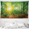 ABAKUHAUS Natur Wandteppich und Tagesdecke, Abendwiese Grönland aus Weiches Mikrofaser Stoff Waschbar ohne Verblassen Digitaldruck, 230 x 140 cm, Braun und Grün