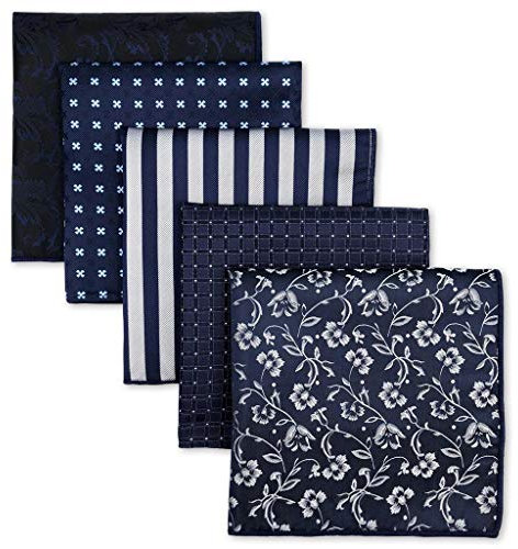 Shlax&Wing 5 Pieces Assorted Herren Einstecktücher Handkerchiefs Set
