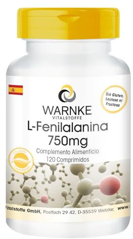 L-Phenylalanin 750mg - 120 Tabletten - hochdosiert & vegan - Aminosäure | Warnke Vitalstoffe - Deutsche Apothekenqualität