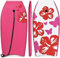 COSTWAY Tavola da Surf 33/37/41, Tavola Surf Bambini e Adulti in XPE, EPS e HDPE, Tavoletta Mare con Leash per Polso, Portata 85 kg (Rosa, L)