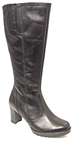 Cinzia Soft IV7643 STIVALI IN PELLE NERO CON TACCO 6 CM (Nero, 38 Eu)