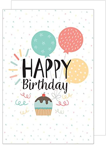 Edition Seidel Premium Geburtstagskarte mit Umschlag. Glückwunschkarte Grusskarte Billet Geburtstag Happy Birthday Mann Frau einzelne eine Sprüche Karte (G2880 SW022)