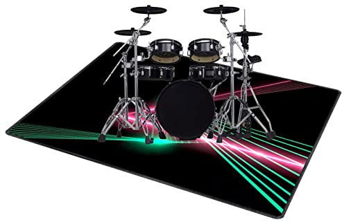 QQDD Tapis de Batterie Antidérapant et Insonorisé pour Batterie Électronique, Grosse Caisse, Caisse Claire et Instruments de Musique (80CM - 200CM)