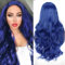 ColorfulPanda PerückeBlau Damen perücke Lang Gewellt Locken Natürlich Wig Für Frauen Alltag Anime Cosplay Kostümparty Halloween Karneval Mode Kunsthaar… (Indigo Blau)