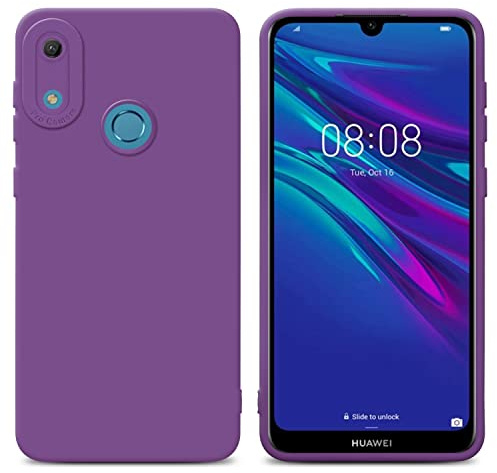 Cadorabo Hülle kompatibel mit Huawei Y6 2019 Schutzhülle TPU Silikon Case Liquid Design mit Kameraschutz Slim Kratzfest Weiche Gummi mit Rundumschutz Case Hülle für Huawei Y6 2019 in Lila