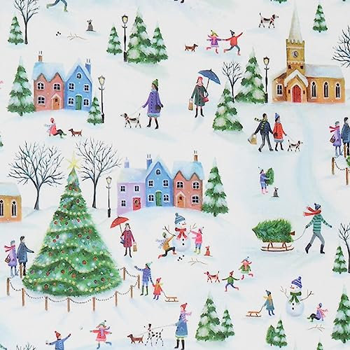 STAR Geschenkpapier 70cm x 2m Rolle mit Weihnachtsmotiv (Weihnachtshof)