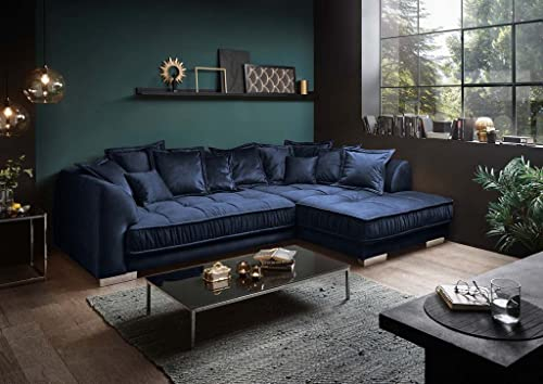 Froschkönig24 Pascha Ecksofa 308 x 192 cm Sofa Couch Eckcouch Dunkelblau