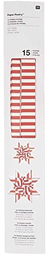 Fröbelsterne, rot/weiß, 60 Streifen FSC MIX, 120 g/m²