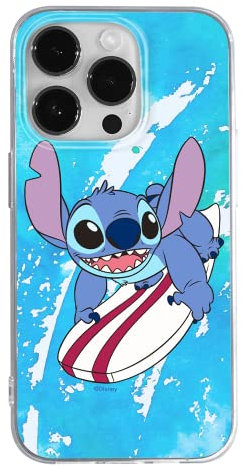 ERT GROUP mobile phone case for Apple Iphone 14 PRO MAX original and officially Licensed Disney pattern Stitch 003 optimally adapted to the shape of the mobile phone, case made of TPU