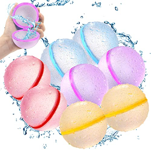 Wiederverwendbare Magnetische Wasserballons, Wasserbombe Selbstdichtend Schnellfüllung, Sommerspielzeug, Wasserspielzeug für Mädchen Jungen ab 3 Jahren, Outdoor-Aktivitäten Wasserkämpfe, Sommerparty