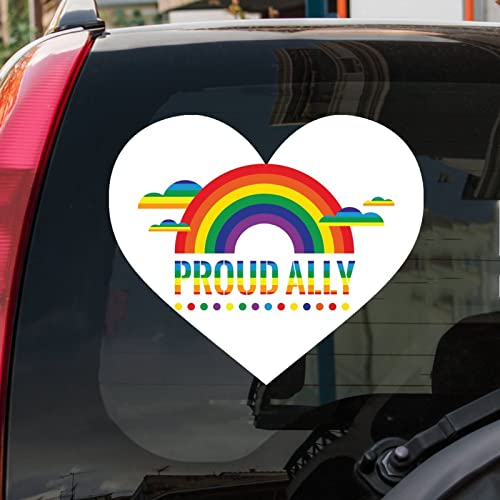 Swavecat Proud Ally Rainbow Cloud Gay Vinyl Sticker Lesben Gay Progress Pride Bisexuell Vinyl Decals for Car Window Pride Month LGBTQ Bumper Stickers for Truck Bumper Window Laptop 8 inch
