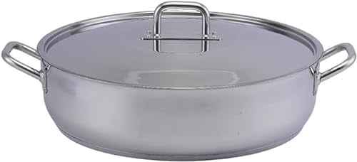 METTMANN PROFESSIONNEL Maître D'Hôtel Sauteuse/Sautoir en Acier Inoxydable - Compatible avec Cuisinière à Induction (42CM)