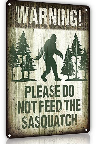 Vintage Blechschild Metallposter Bigfoot Wissen Bigfoot Bigfoot Liebhaber Geschenk Sasquatch Schild 30x20cm