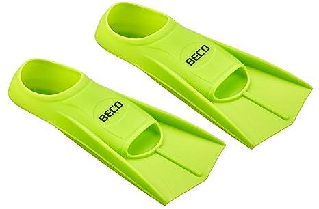 BECO Silikon Kurzflossen Schwimmflossen blau / grün Größen 27/29 - 45/47(33-35,Grün)