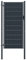 Portillon de Jardin, Portail de Jardin Porte de Clôture Porte de Jardin Portail de clôture PVC et acier 100x164 cm Anthracite
