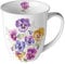 Ambiente Teetasse Kaffeetasse Becher Mug 0,4l Bumen Garten Stiefmütterchen pansies Henkelbecher Fine Bone China Porzellan Frühling Sommer
