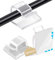 Abnii 100 Stück Kabelhalter, Outdoor Indoor Kabelclips Selbstklebend für Kabelmanagement, Kabelführung Organizer Kabelklemmen Haken Draht Halter für Kabelbefestigung Lichterkette, Klein 3M Kleber