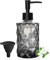 GKSCXEXE Dispensador de jabón negro, moderno dispensador de jabón de 330 ml, dispensador de jabón de baño, dispensador de bomba rellenable, dispensador de jabón de mano para cocina, dispensador de
