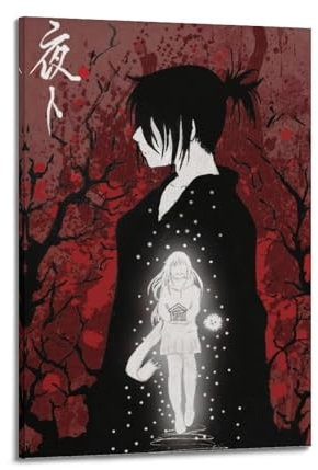 ZaMoux Anime Noragami Poster, Wandkunst, Dekor, Leinwandposter und Drucke für Zimmer, ästhetisch, 20 x 30 cm, Rahmenstil
