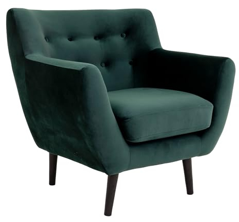 möbelando Relaxsessel >Monte< in Grün, Velour - 81x85x78cm (BxHxT)