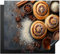 KitchenYeah© Protège Plaque Induction 60x52 cm Deco Cuisine Protection Pour Plan De Travail Cuisson Protégé Petits pains à la cannelle - Béton - Cannelle