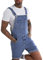 Jeanslatzhose Herren Kurz, Arbeitslatzhose Stretch Overall Jumpsuit Jogging Sommer Herren -Overall Mit Hosenträgern Kurze Latzhose Baggy Gerades Bein Arbeitshose Hosenträger Jumpsuits