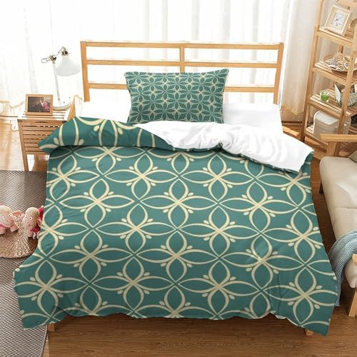 NNAWFJXG Moderner Stil 3D Bettwäsche-Set Mikrofaser Qualität Kunst-Stil Bettbezug Mit Kissenbezug Teilig 2 Teilig Sets Mit Reißverschluss Geeignet Für Erwachsene Und Kinder Single(135x200cm)