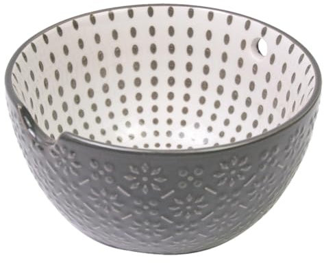 Wezalget Ceramic Yarn Bowl | Embossed Ceramic Yarn Storage Bowl Tangle- Knitting Yarn Bowl Handcrafted Knitting Crochet Bowl Round Yarn Ball Holder Bowl | Knitting Crochet Accessories