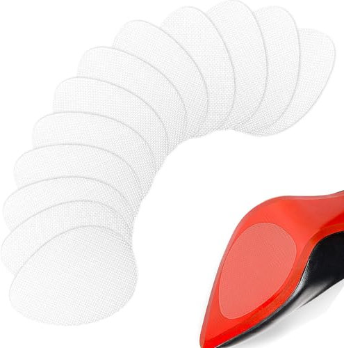 JJiaoLinin Anti Rutsch Sohle Pads,12 Stück Rutschfeste Sohlen-Aufkleber Selbstklebende Anti Rutsch Pads für Schuhe und High Heels Transluzent