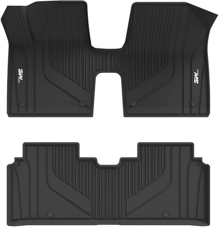 3W Fußmatten für KIA EV6 CV 2021-2024 2025, TPE Allwetter Maßgeschneiderte Fussmatte 1-2 Reihen Komplettset KIA EV6 CV Autofußmatten Zubehör, Wasserdicht Kratzfest