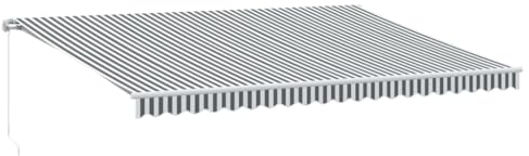 vidaXL Markise Manuell Anthrazit & Weiß 500x350 cm, Markisen, Markise ausfahrbar, Gelenkarmmarkisen, Markise einziehbar, Gelenkarmmarkise