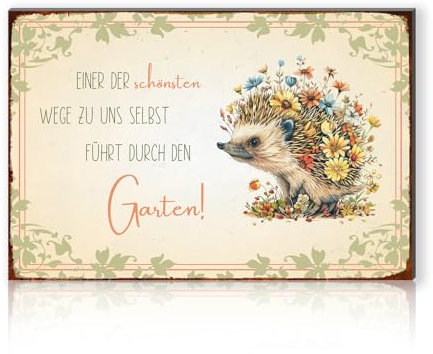 Finest Folia Gartenschild 30x20cm Alu Verbundplatte UV Druck Deko Garten Schild Dekoration Sprüche für den Außenbereich mit Spruch wetterfest RV001 (Motiv 08)