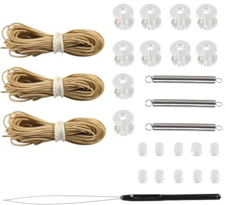 Ieron RV Plissee Reparaturset, RV Fensterrollo Neubespannung Set Reparatur und Wartung Tag-Nacht Plissee (Braun)