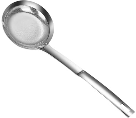 Stainless Steel Colander, Fine Mesh Oil Strainer, Cooking Oil Filter Spoon, Small Sieve Fine Mesh, Kitchen Gadgets 2024 New, Sieves and Strainers for Noodle, Grease, Flour