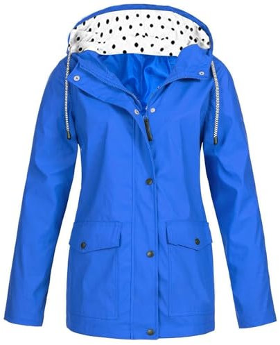 Générique Gilet Femme Vintage Blouson Femme Hiver Shaggy Manteau Mi Saison Femme Manteau Femme Hiver Veste À Capuche Camping Parka Femme Hiver Veste Chaude Femme Coupe-Vent 2024 03Bleu XXL