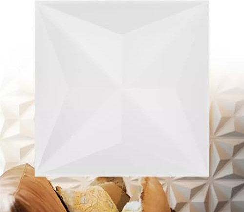 3D Wandpaneele Dekoren 12tlg Wandpaneele Polystyrol Deckenpaneele Platten PVC Kunststoffpaneele Weiß 12''x12 '' Paneele Wall Panels für Dekoration von Wohnzimmer, Schlafzimmer, Badezimmer