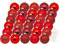 Inge Glas Weihnachtskugeln mit Haken | Schöne Christbaumkugeln aus Glas | Set 30 Kugeln und 40 Aufhänger | Christbaumschmuck Weihnachtsbaumkugeln (Ruby Red | rot)